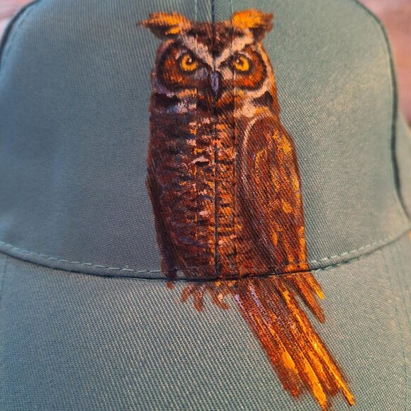 Hand-Painted Owl Hat - Picture 8 of 8